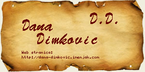 Dana Dimković vizit kartica